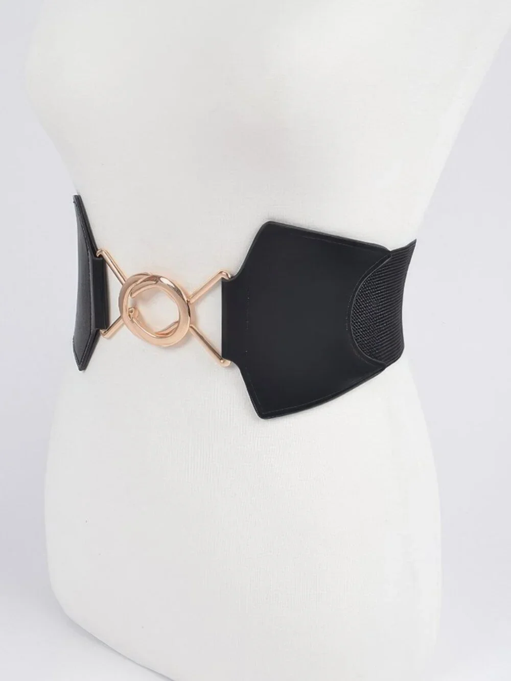 Faux Leather Plus Size Elastic Belt